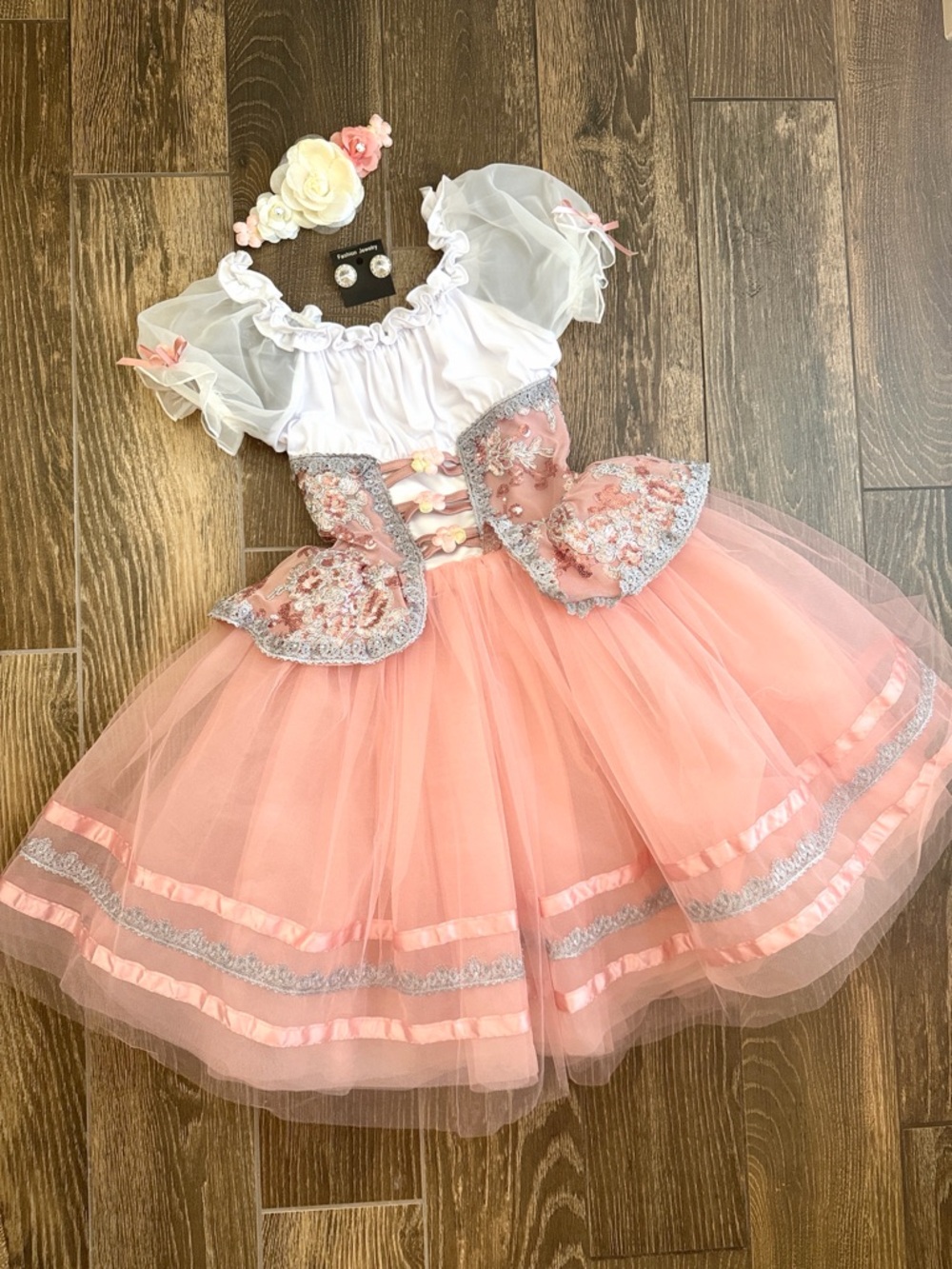 Weissman Girls’ Blush Giselle Waltz Tutu Dance Costume—10/12